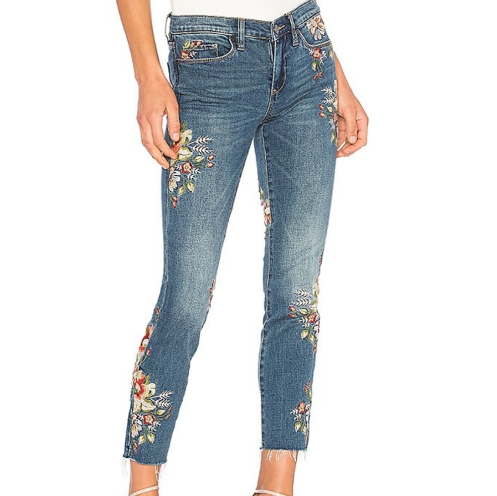 Blank NYC Floral Embroidered Jeans 24
